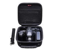 XANAD Hard Camera Case for Panasonic Lumix with Shoulder Strap Black | for Panasonic Lumix TZ99/TZ300/FZ80D/FZ80/FZ82 Travel Zoom Camera,Lens,Tripod with 3 Pieces of Dividers