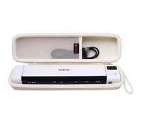 XANAD Hard Case for Brother DS-640 / DS-740D / DS-940DW /DS-720D/Doxie Go SE Duplex Mobile Document Scanner(Cream)-Internal: 12.8"x2.8"x2.1"