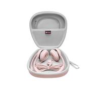 XANAD Hard Headphone Case for Logitech H390, H340, H110, H111, H151, Zone 300 / Jabra Evolve 20 / JLab Go Work Headset Carrying Storage Bag（Pink）
