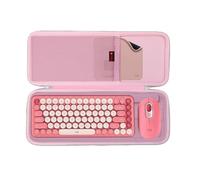 XANAD Keyboard Case for Logitech POP Keys/POP ICON KEYS/Pebble Keys 2 K380s / MX Keys Wireless Keyboard and Mouse (Pink)