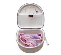 XANAD Kids Headphones Wireless Case for EarFun/iClever/awatrue/Usoun/JoySpark/Sendowtek/OTL/Rebocico Cat Ear Over-ear Bluetooth Headphone (White)