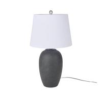 XANAYXWJ 23-inch Retro Ceramic Basin Table Lamp with Fabric Lampshade Bedroom, Dining Office Suitable for Living Room, Dormitory, Office,(Light Blue)