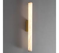 XANAYXWJ Alabaster Scocne Lighting Fixture Marble Wall Sconce Natural Stone Wall Lamp Mid Century Bathroom Vanity Light Fixtures LED Warm Light Wall Light For Living Room Kitchen Hallway Dining Room