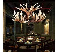 XANAYXWJ Antler Chandelier, Rustic Deer Antlers Chandeliers, Vintage Style Resin Ceiling Light with Chain, Hangi(Chandelier) Made in China