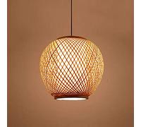 XANAYXWJ Bamboo Lampshade Ceiling Light Retro Minimalistic Suspended Pendant Lights E27 Classic Natural Rattan Woven Hanging Lantern for Living Room Bedroom Cafe Chandelier,70Cm*80Cm