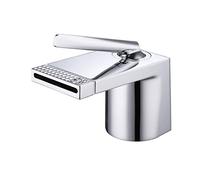 XANAYXWJ Bathroom Faucet Single Hole Single Handle Bathroom Sink Faucet Waterfall Large Flow Basin Mixer Tap Deck Mount Lavatory Vanity Faucet Brass Lavatory Mixer Tap with Hot and Cold Water