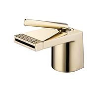 XANAYXWJ Bathroom Faucet Single Hole Single Handle Bathroom Sink Faucet Waterfall Large Flow Basin Mixer Tap Deck Mount Lavatory Vanity Faucet Brass Lavatory Mixer Tap with Hot and Cold Water