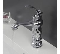 XANAYXWJ Bathroom Sink Faucet, Luxury Plated Polish Bathroom Basin High Short Style Faucet Deck Mounted Single Handle Sink Faucets Mixer Tap Color : G1003 (Color : G1003(Short))