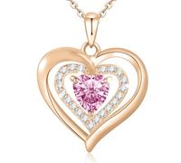 XANAYXWJ Birthstone for Women, Sterling Silver Forever Love Heart with Birthstones as Anniversary/Birthday Gift Mom, Wife, Girlfriend or Loved Ones