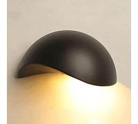 XANAYXWJ Black Dome Wall Light, Metal Iron Wall Lamps, 5W LED Wall Lamp, Bathroom Waterproof Wall Washer, Corridor Stairwell Decorative Lighting Atmosphere Lights 4500K, hanging chan