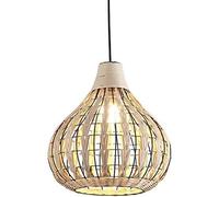 XANAYXWJ Bracket Light Pendant Lamp Creative Pastoral Style Chandelierbedroom Restaurant Ceiling Light Bamboo Lantern Hanging Lamp Modernpersonality Rattan Living Room Corridor Suspension Light S