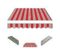 XANAYXWJ Canvas Awning Replacement Fabric, Sunshade Cover for Balcony, Retractable Patio Awning Material, Markisenbespannung, Red, 13x12ft (4x3.5m)