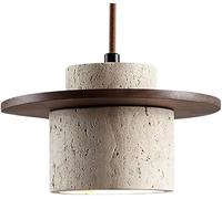 XANAYXWJ Ceiling lamp Nordic Minimalism Natural Stone Pendant Light Kitchen Island Over Sink Single Marble Hanging Lamp Farmhouse Mid Century Vintage Wood Chandelier For Dining Room Bedside