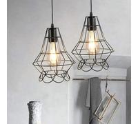 XANAYXWJ Ceiling Light Restaurant Chandelier Creative Personality Industrial Retro Wrought Iron Single Head Lighting E27 Tree Branches Lamp Bedroom Living Room Cafe(2 Item)