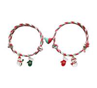 XANAYXWJ Charm Bracelet Christms Mgnets ttrct Loving Couple Mgnets ttrct Brcelets nd Boho Multilyered Stckble Brcelet Set (Color : K, Size : Talla Única)