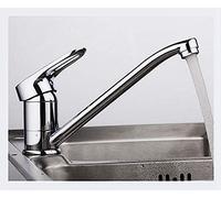 XANAYXWJ Deck Mounted Kitchen Faucet Chrome Finish Single Lever Cold & Hot Water Tap Kitchen Sink Mixer Tap 360 Degree Mixer Kitchen