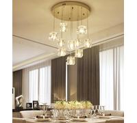 XANAYXWJ Duplex Staircase Long Chandelier Minimalist Creative Hotel Villa Stairwell Restaurant Pendant Lights Large Ceiling Lamp For Living Room, In The Villa, 10 Balls(Size:50cm)