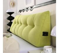 XANAYXWJ Ergonomic Wedge Pillow for Back Support Lumbar Cushion for Bed & Sofa Reading Backrest with Removable Cover Green 60x50x20 cm - Comfort & Relief