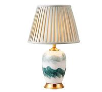 XANAYXWJ for lampsModern Glazed Glaze New Chinese -Style All -Copper Ceramic Table Lamp Bedroom Bedside Lamp(Color:A,Size:Button)