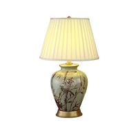 XANAYXWJ for Table lampsRetro -Style Ceramic Desk Lamp New Chinese Light Luxury Bedroom Bedside Lamp(Color:B,Size:Button)