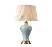 XANAYXWJ for Table lampsRetro -Style Ceramic Desk Lamp New Chinese Light Luxury Bedroom Bedside Lamp(Color:B,Size:Button)