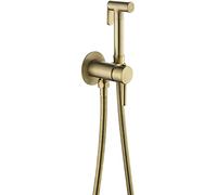 XANAYXWJ Gold Brass Handheld Bidet Sprayer Kit with Wall Mount Cloth Diaper Sprayer Set Single Handle and 150cm Shower Hose