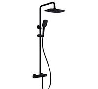 XANAYXWJ High Flow Black Shower System with Tactical Rain Mixer 3 Function Faucet Set for Ultimate Spa Experience Bathroom Upgrade