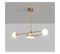 XANAYXWJ Indoor Ceiling Lighting Dining Room Chandelier, Creative Three-Head Dining Table Dining Room Bar Counter Lamp Molecular Lamp Pendant Light,Warm Light