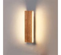 XANAYXWJ Kid's Room Decorate Solid Wood Wooden LED Wall Lamp Bedroom Bedside Bathroom Rectangular Mirror Headlights Home Lighting Japanese Style Wall Sconce Lighting Fixture, Chandeliers for kitc