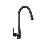 XANAYXWJ Kitchen Faucet, Antique Kitchen Faucet Pull Out Spray Kitchen Sink Single Handle, Deck Mount Water Crane 360° Rotation Hot Cold Water Mixer Tap for Kitchen Sink, Bar, Far