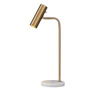 XANAYXWJ Kitchen Faucet Gold LED Desk Lamp With 90 Degree Adjustable Spotlight Head Marble Base Three Color Light Metal Table Lamp For Bedroom Office Nightstand Study Reading