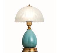 XANAYXWJ Kitchen Faucet Vintage Ceramic Table Lamp With Frosted Acrylic Shade Soft Ambient Lighting For Bedroom Living Room Office Bedside Table Retro With Antique Brass Base E26 Socket