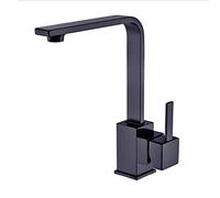 XANAYXWJ kitchen mixer tap Full Copper Black Spray Paint Kitchen Sink, Vegetable Basin Faucet Cold and hot Mixing Water Rotation needed
