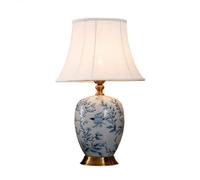 XANAYXWJ lamp Bed Lamp Chinese Retro Ceramic Table Lamp Blue Living Room Bedroom Bedside Lamp Study Decorative Lamp Living Room Lamp lamp