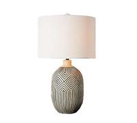 XANAYXWJ lamp Bed Lamp Retro Table Lamps Wooden Bedside Table Lamps with Fabric Lampshade Concise Nightstand Lamps for Home Office Cafe Restaurant Nightlight, 22.5" H Desk Light Living Room Lamp lamp