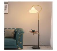 XANAYXWJ lamp Floor Lamp Floor Lamp with End Table, Solid Wood Side Table Lamp, Rustic Tall Pole Shelf Reading Standing Light for Farmhouse Bedroom, Living Room, Office Standing Lamp lamp