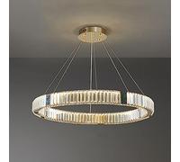 XANAYXWJ LED Italian light luxury crystal chandelier, circle lamp, for living room bedroom dining lamps and lanterns,80cm