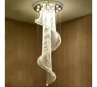 XANAYXWJ Lights Spiral Raindrop Crystal Chandeliers Ceiling Light Flashlight K9 Rotate Stairs/4 Lights/40 * 1 20Cm The New