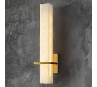 XANAYXWJ Marble Wall Sconce Gold Brass Wall Lamp for Living Room Dinning Hallway Stairs Long Linear Bathroom Vanity Light Fixture Hardwired Wall Mount Lighting Stylish and Elegant Light