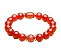 XANAYXWJ Natural Gemstone Bracelet, Lucky Eight Patron Saints Charm Bracelet Red Agate Odsidian Amulet Attract Money Prosperity Luck,Agate Rat,10mm