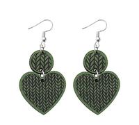 XANAYXWJ New Hawaiian Tropical Turtle Back Leaf Hoop Earrings Valentine's Day Gift Bright Green Leopard for Women