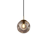 XANAYXWJ Nordic Industrial Style Chandelier, E27 Screw Glass Hanging Lamp Lampshade, Flush Mount Ceiling Lights Fixtures, Bedroom Restaurant Bar Decoration Pendant Light