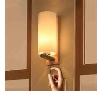 XANAYXWJ Nordic Wall Lamp Minimalist Bedside Lamp Wall Light in Japanese Style Led Solid Wood with Cable Wall Lamp