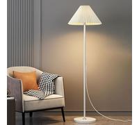 XANAYXWJ Pleated Fabric Shade Floor Lamp Nordic Standing Lamps Corner Reading Vertical Lamp Polar Simply Pole Standing Floor Lights Elegant Standing Light Living Room Sofa Decorative Tall Lamps