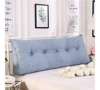 XANAYXWJ Reading Pillow for Bed or Sofa, Large Backrest Cushion, Triangle Lumbar Support Pillow, Soft Bolster for Legs, Blue, 80x50cm - Perfect for Comfort & Relaxation