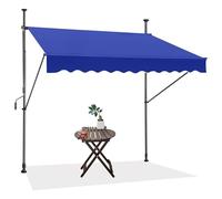 XANAYXWJ Retractable Manual Awning Canopy No Drilling Aluminum Frame Sun Shade Sail Green 150cm/59in - Outdoor Patio Protection Easy Installation Versatile Shade Solution