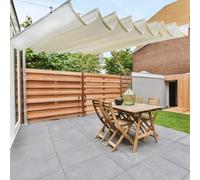XANAYXWJ Retractable Sun Shade Canopy Cover 8m UV Protection Sliding Wave Shade Sail for Outdoor Pergola Patio Deck Yard Gazebo - Ideal for Sun Shelter & Shade Solutions