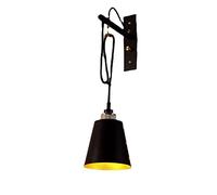 XANAYXWJ Retro Wall Lamp Industrial Wall Light Black Iron Shade Height Adjustable Wall Lighting Fixture for Bathroom Bedroom Corridor Living Room