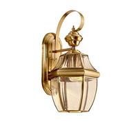 XANAYXWJ Retro Wall Light Lamp, Rustic Wall Lamp Glass Shade All Bronze E27 for Indoor Hallway Bedroom Light Fixtures,Large,22 * 39Cm