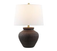 XANAYXWJ Rustic Farmhouse Table Lamp, Ceramic Body, Bedroom Home Decor, Suitable for Living Room, Dormitory, Office (Light Gray)